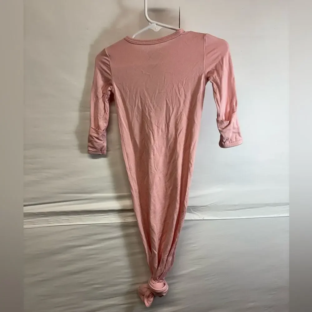 Lou Lou & Co Pink Knotted Gown Size 3-9 Months Bamboo